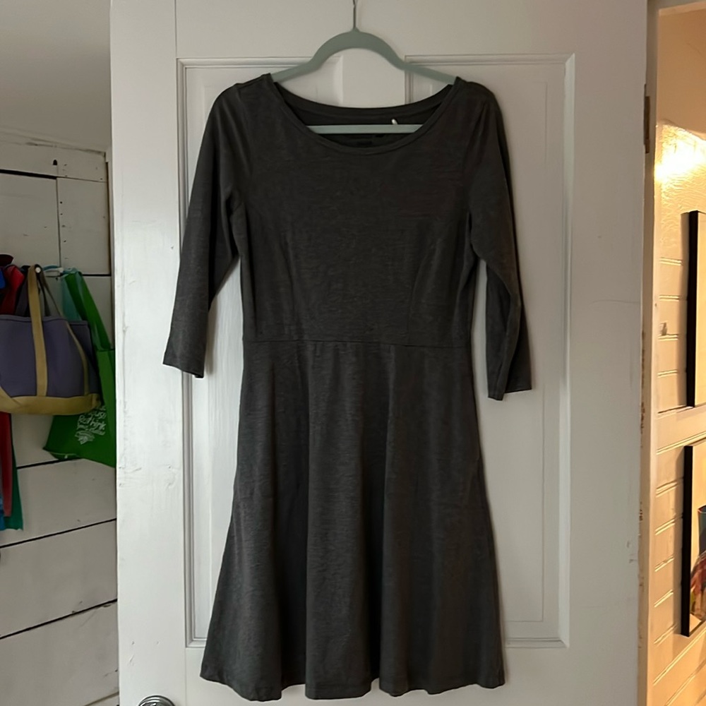 EUC Toad&Co | Faro Dress Mini Fit & Flare 3/4 Sleeve Gray | S Only worn once